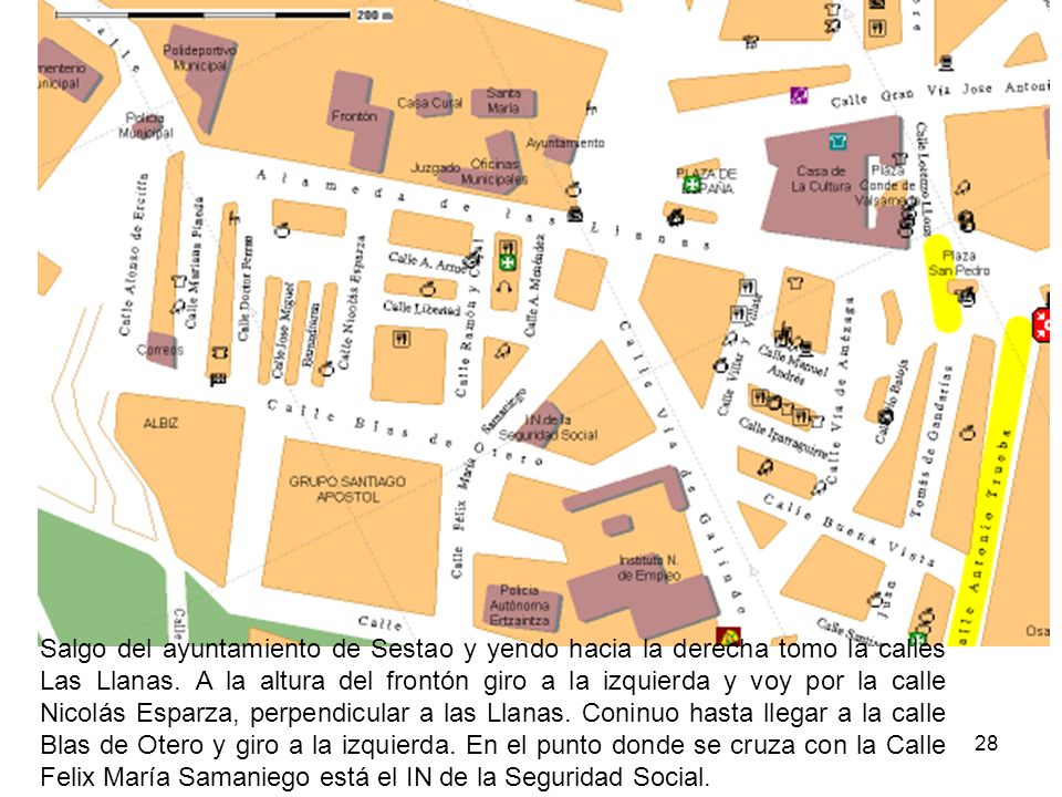 Salgo del ayuntamiento de Sestao y yendo hacia la derecha tomo la calles Las Llanas.