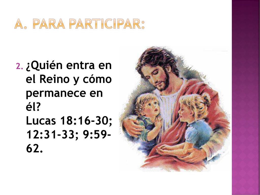 Para participar: ¿Quién entra en el Reino y cómo permanece en él.