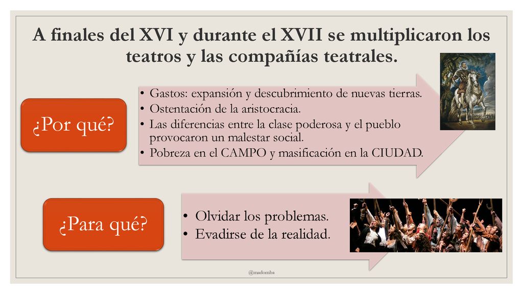 A finales del XVI y durante el XVII se multiplicaron los teatros y las compañías teatrales.