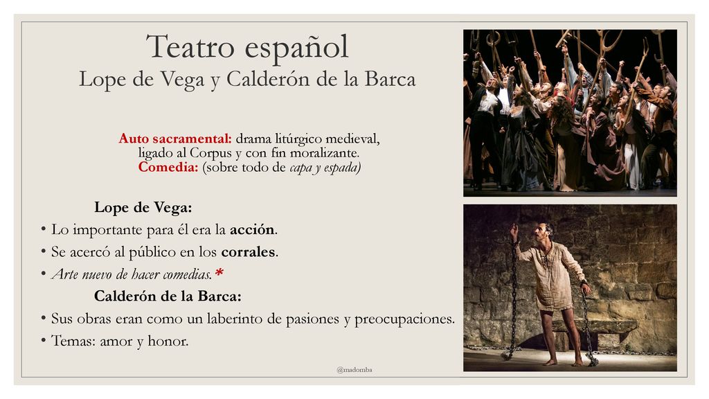 Teatro español Lope de Vega y Calderón de la Barca