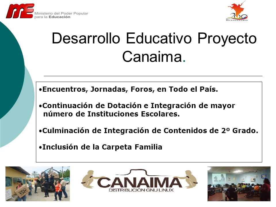 Desarrollo Educativo Proyecto Canaima.