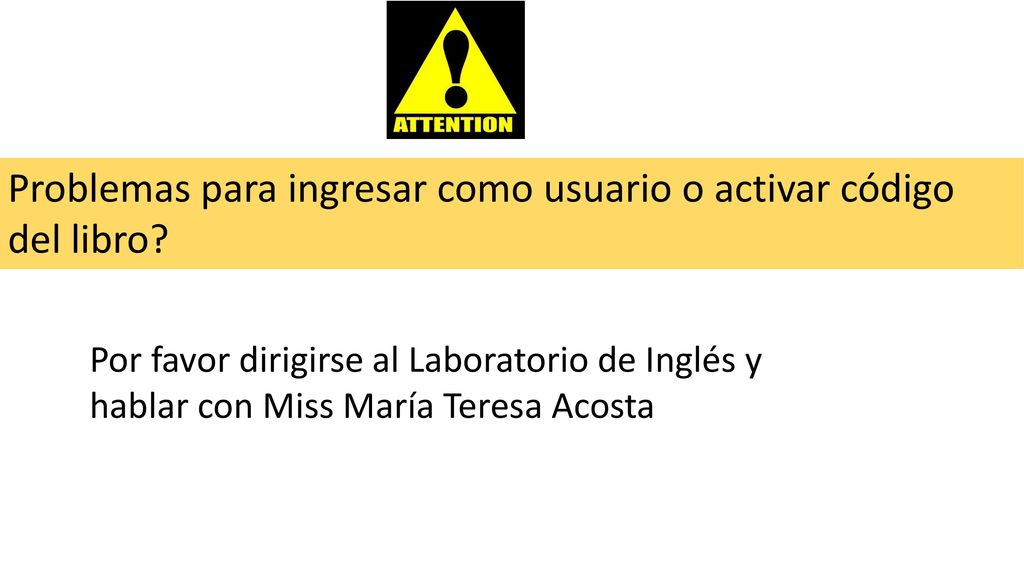 Problemas para ingresar como usuario o activar código del libro