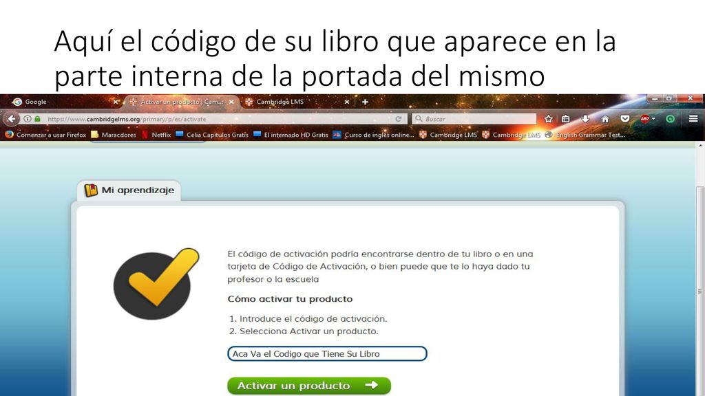 Aquí el código de su libro que aparece en la parte interna de la portada del mismo