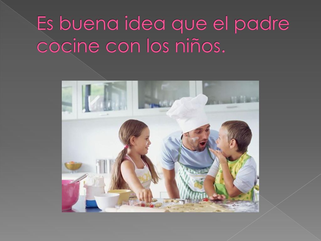 Es buena idea que el padre cocine con los niños.