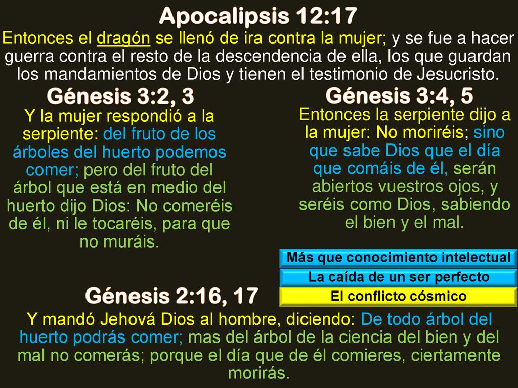 Más que conocimiento intelectual La caída de un ser perfecto