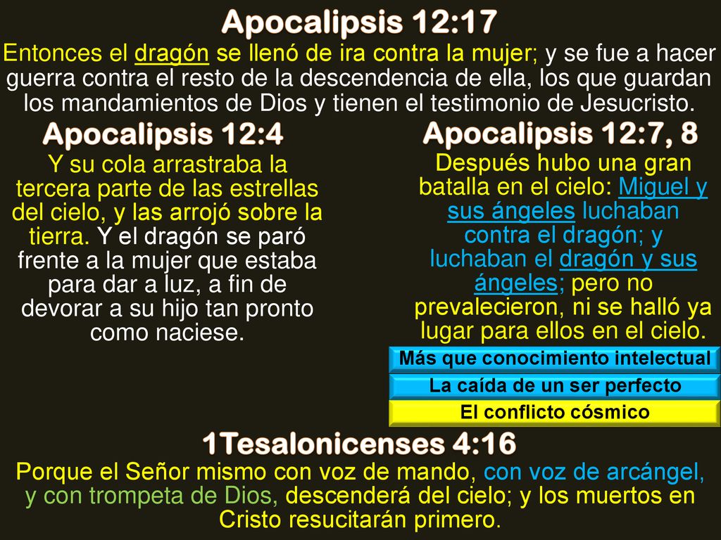 Más que conocimiento intelectual La caída de un ser perfecto