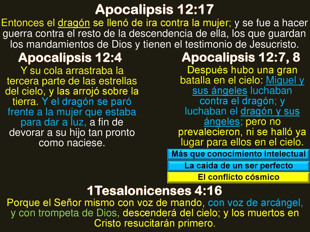 Más que conocimiento intelectual La caída de un ser perfecto