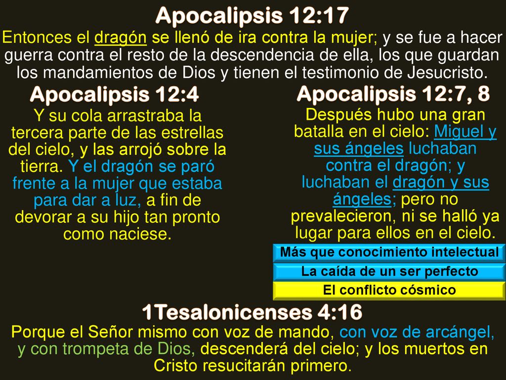 Más que conocimiento intelectual La caída de un ser perfecto