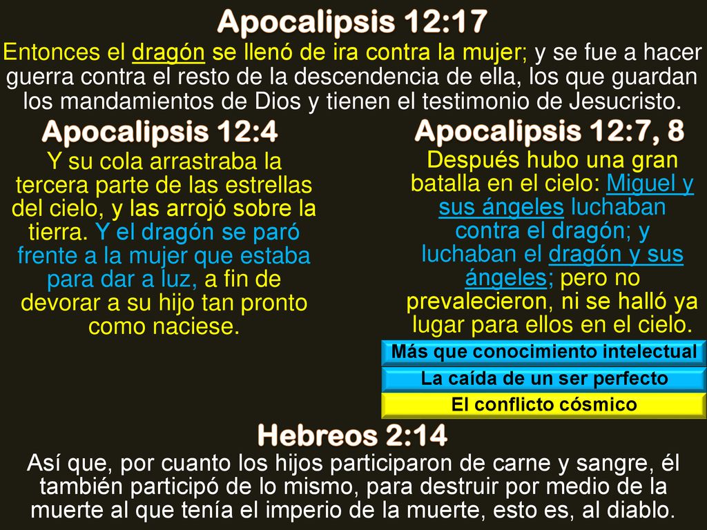 Más que conocimiento intelectual La caída de un ser perfecto