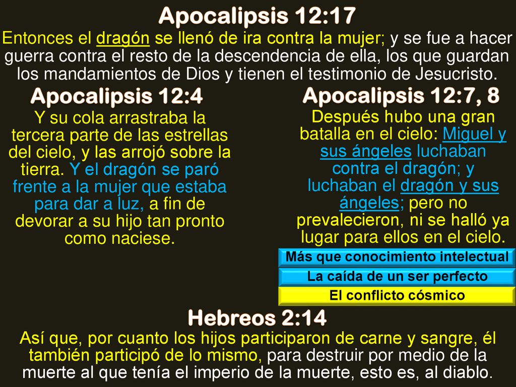 Más que conocimiento intelectual La caída de un ser perfecto