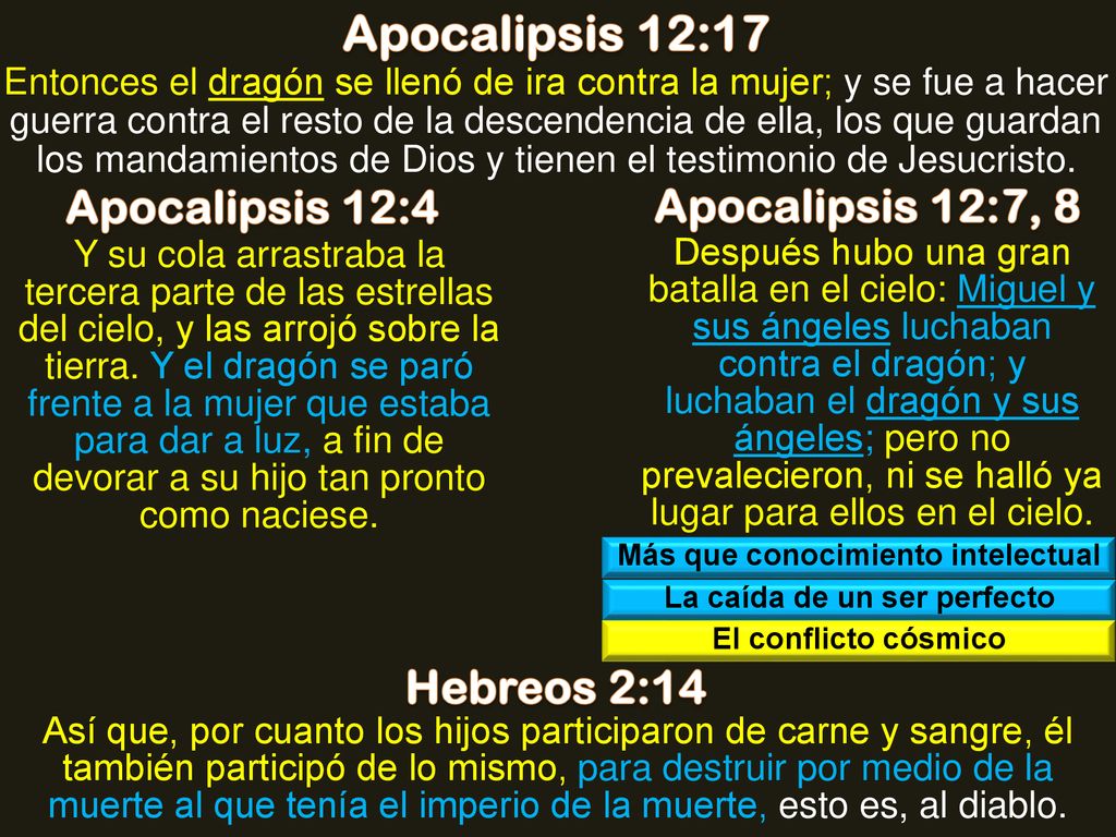 Más que conocimiento intelectual La caída de un ser perfecto