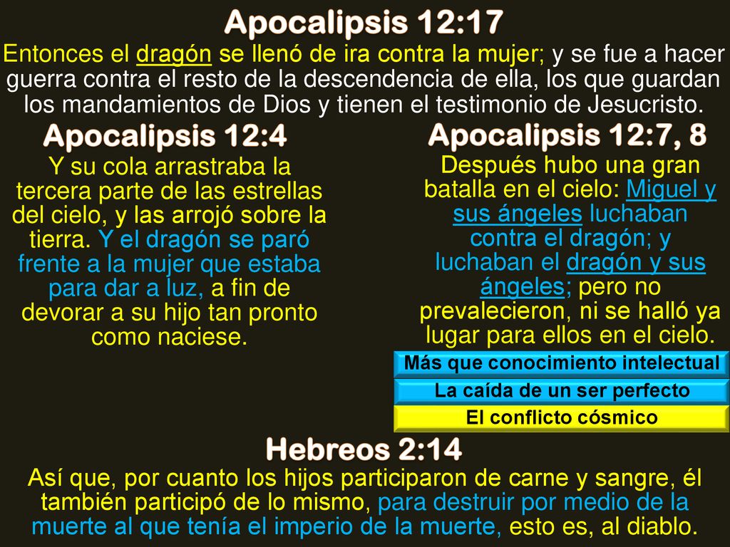 Más que conocimiento intelectual La caída de un ser perfecto