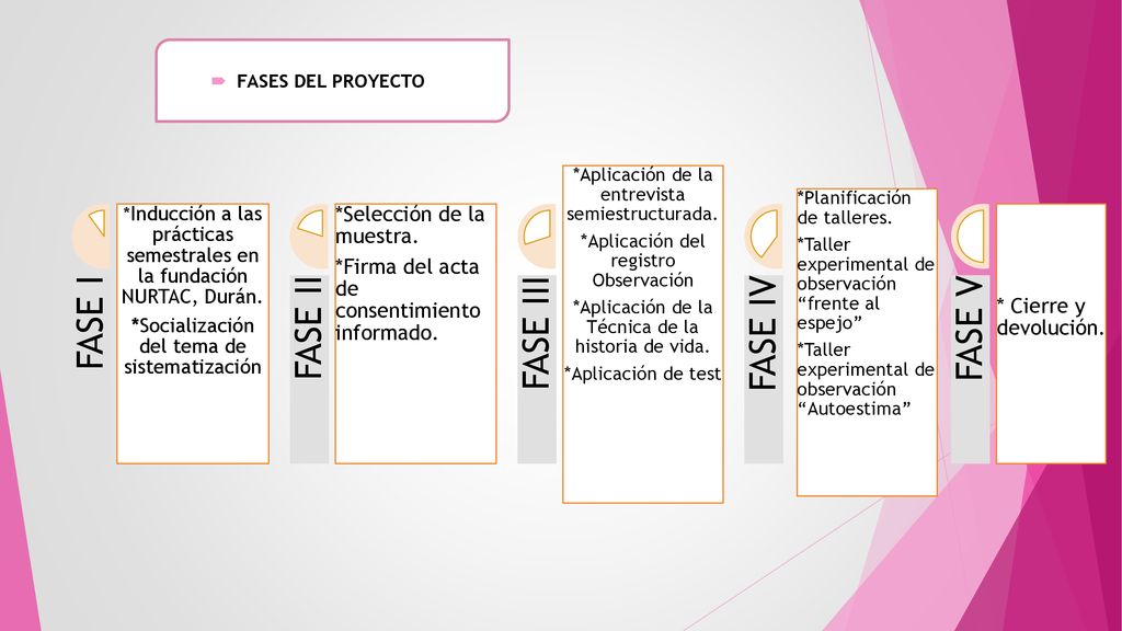 FASE I FASE II FASE III FASE IV FASE V *Selección de la muestra.