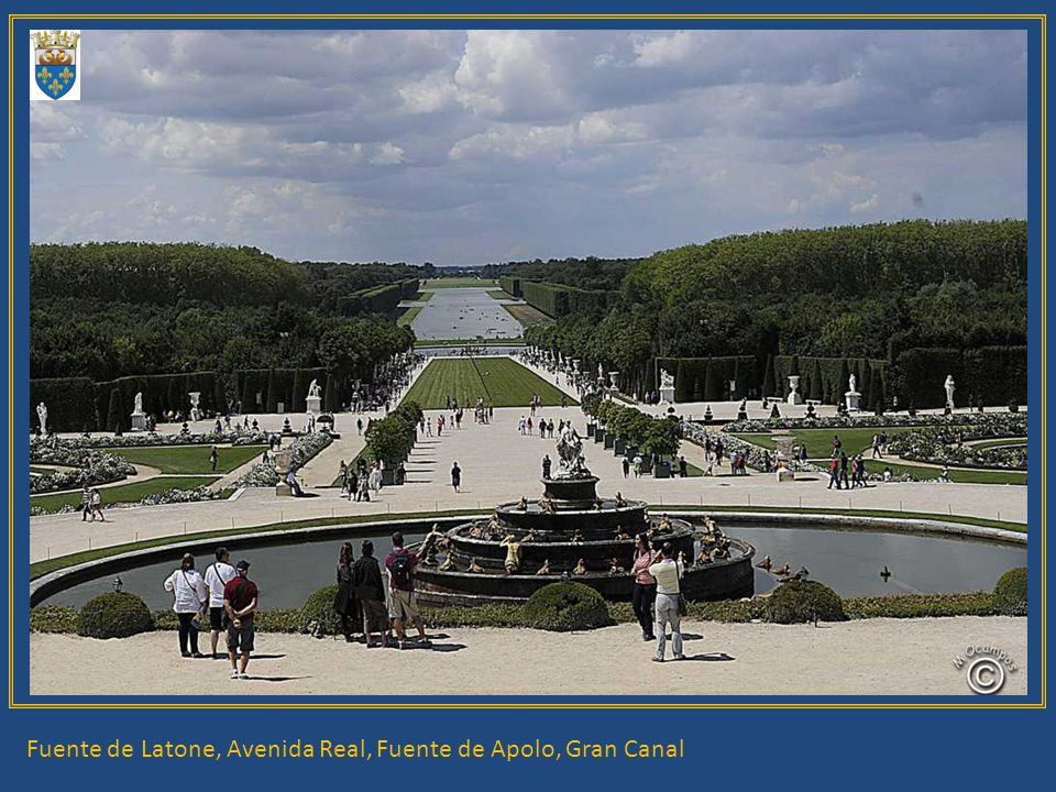 Fuente de Latone, Avenida Real, Fuente de Apolo, Gran Canal
