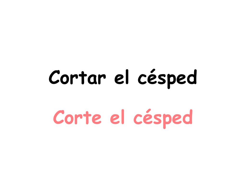 Cortar el césped Corte el césped