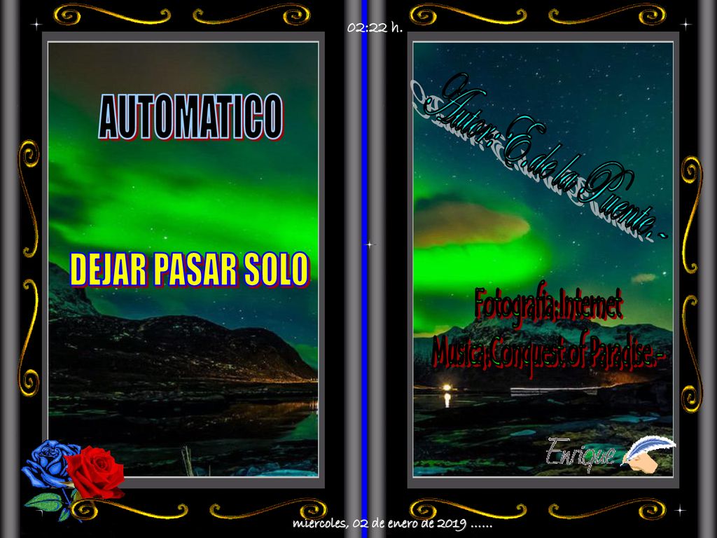 Musica:Conquest of Paradise.- miércoles, 02 de enero de 2019 ……