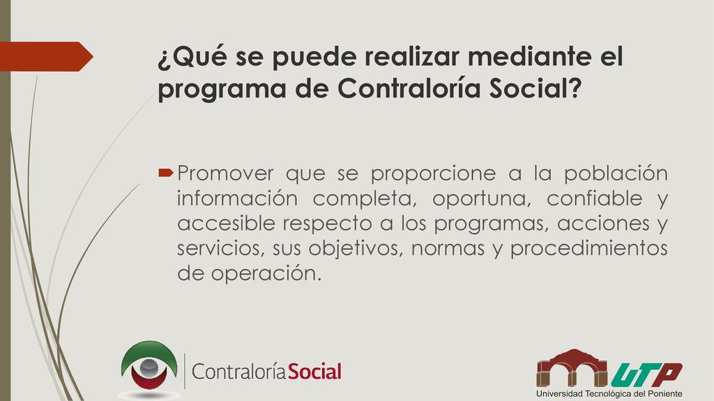 ¿Qué se puede realizar mediante el programa de Contraloría Social