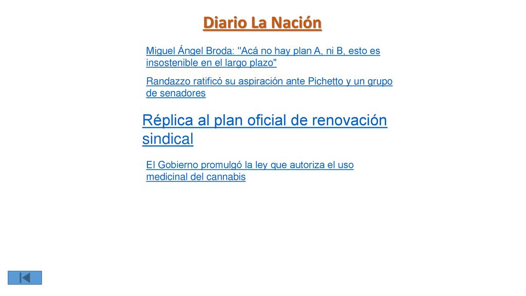 Diario La Nación Réplica al plan oficial de renovación sindical