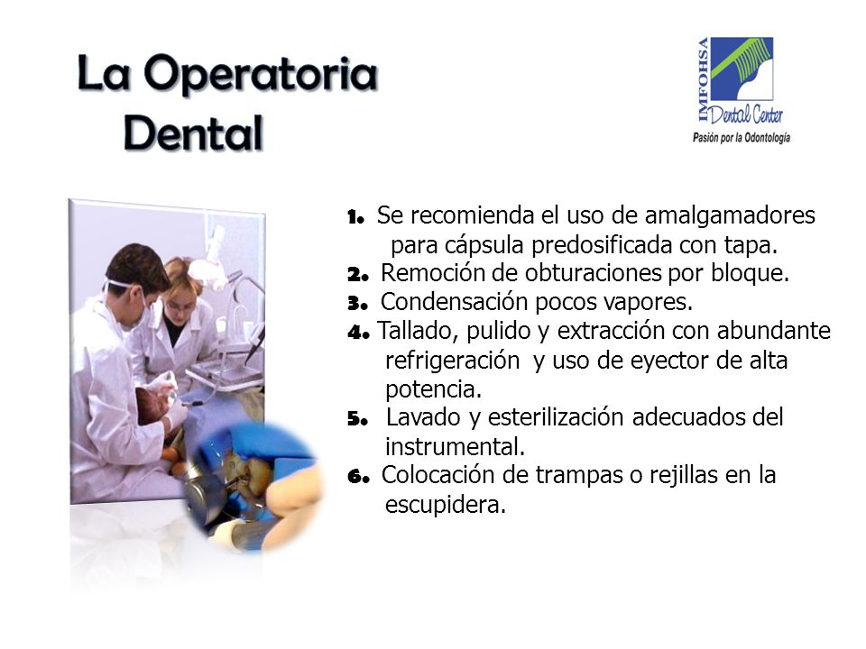 La Operatoria Dental 1. Se recomienda el uso de amalgamadores para cápsula predosificada con tapa.