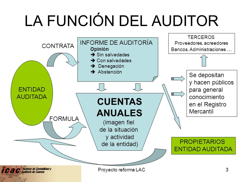 LA FUNCIÓN DEL AUDITOR CUENTAS ANUALES INFORME DE AUDITORÍA CONTRATA
