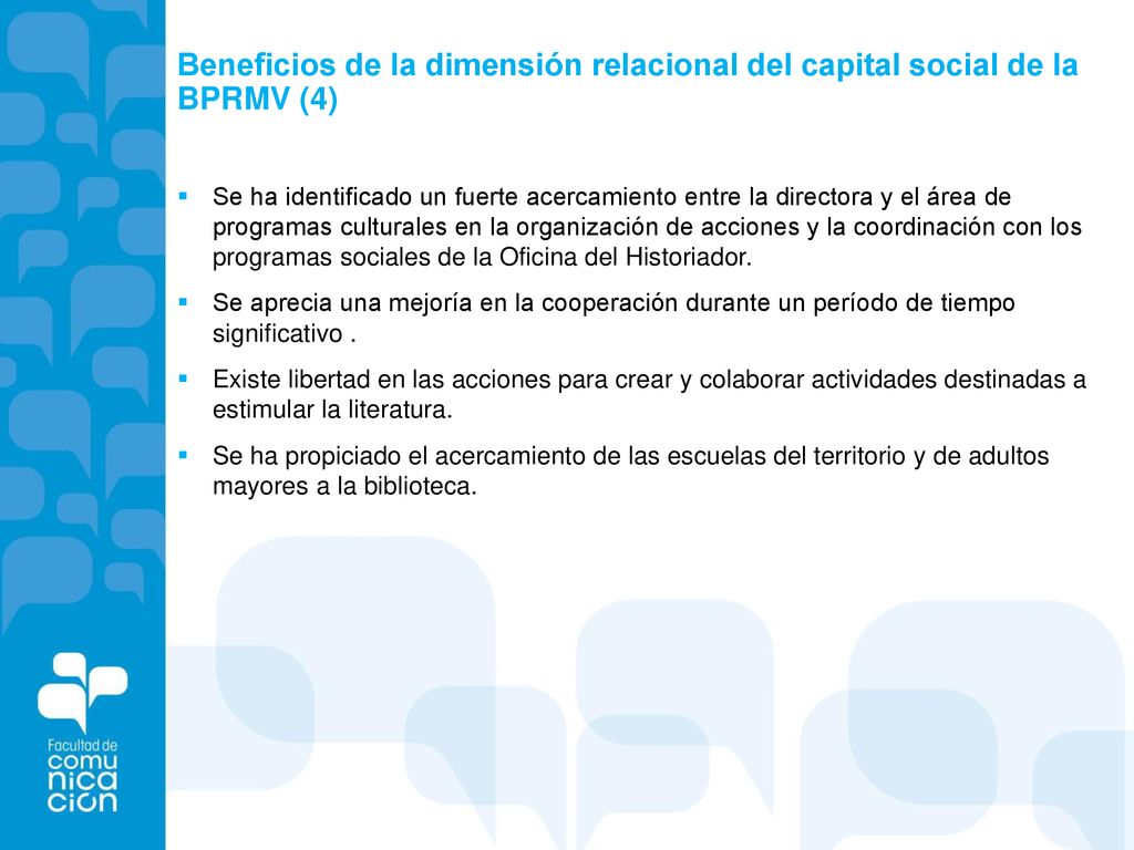 Beneficios de la dimensión relacional del capital social de la BPRMV (4)