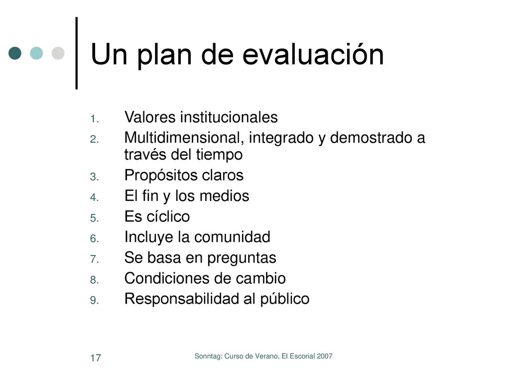 Sonntag: Curso de Verano, El Escorial 2007