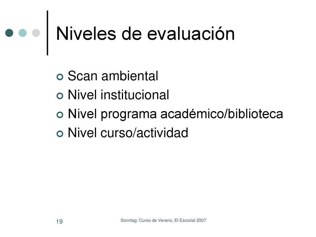 Sonntag: Curso de Verano, El Escorial 2007