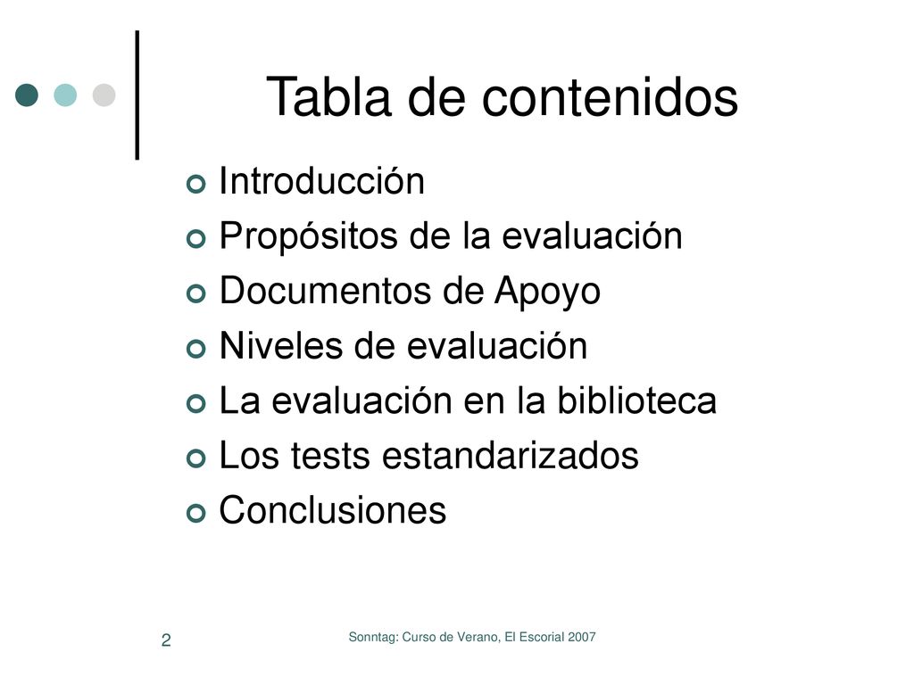 Sonntag: Curso de Verano, El Escorial 2007