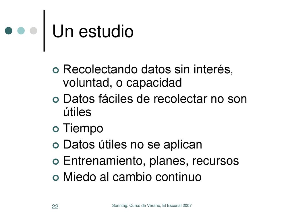 Sonntag: Curso de Verano, El Escorial 2007