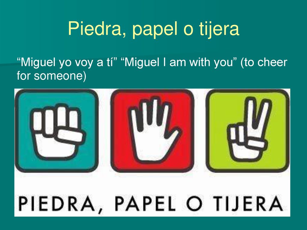 Miguel yo voy a tí Miguel I am with you (to cheer for someone)