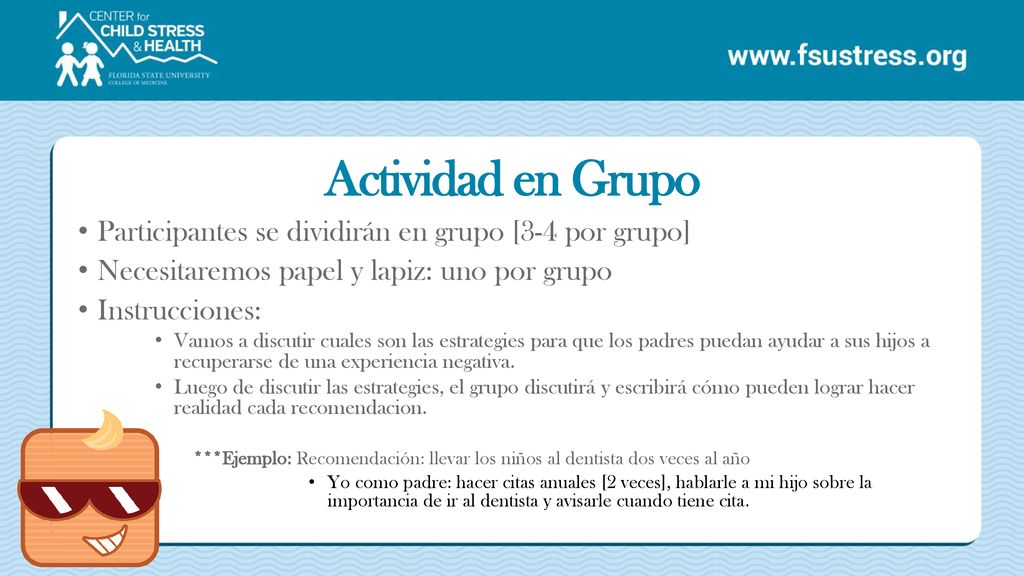 Actividad en Grupo Participantes se dividirán en grupo [3-4 por grupo]
