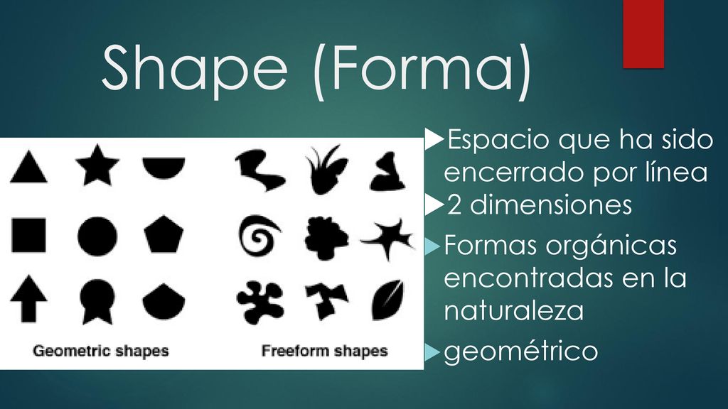 Shape (Forma) Espacio que ha sido encerrado por línea 2 dimensiones
