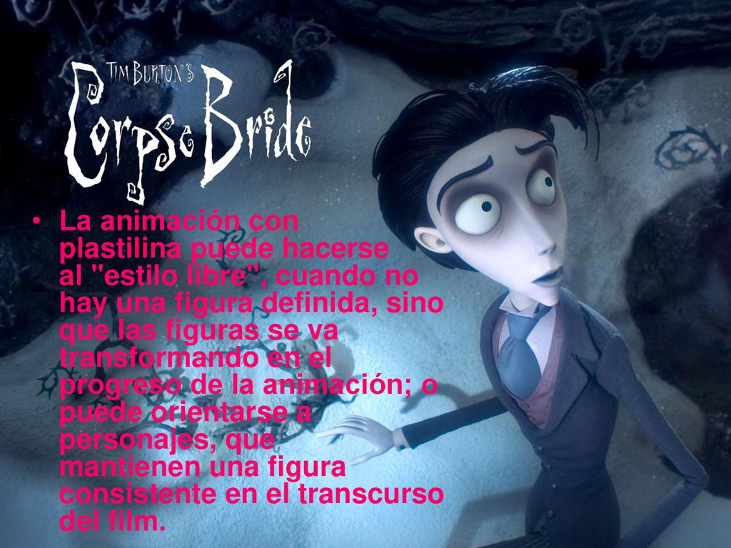 La animación con plastilina puede hacerse al estilo libre , cuando no hay una figura definida, sino que las figuras se va transformando en el progreso de la animación; o puede orientarse a personajes, que mantienen una figura consistente en el transcurso del film.