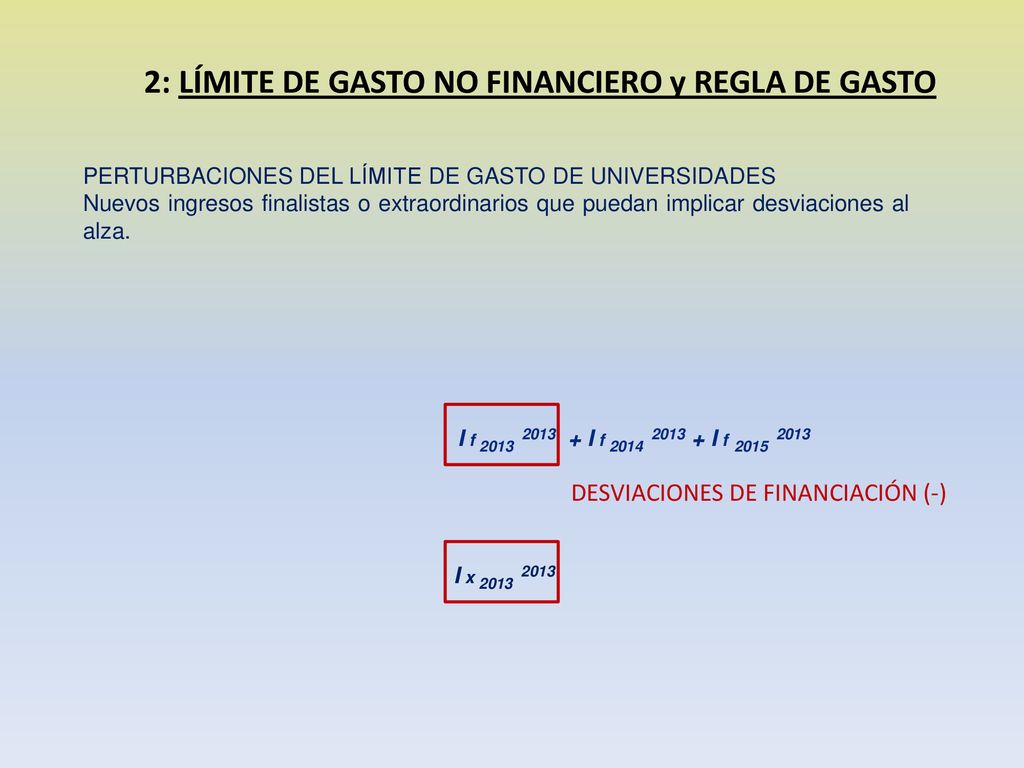 2: LÍMITE DE GASTO NO FINANCIERO y REGLA DE GASTO