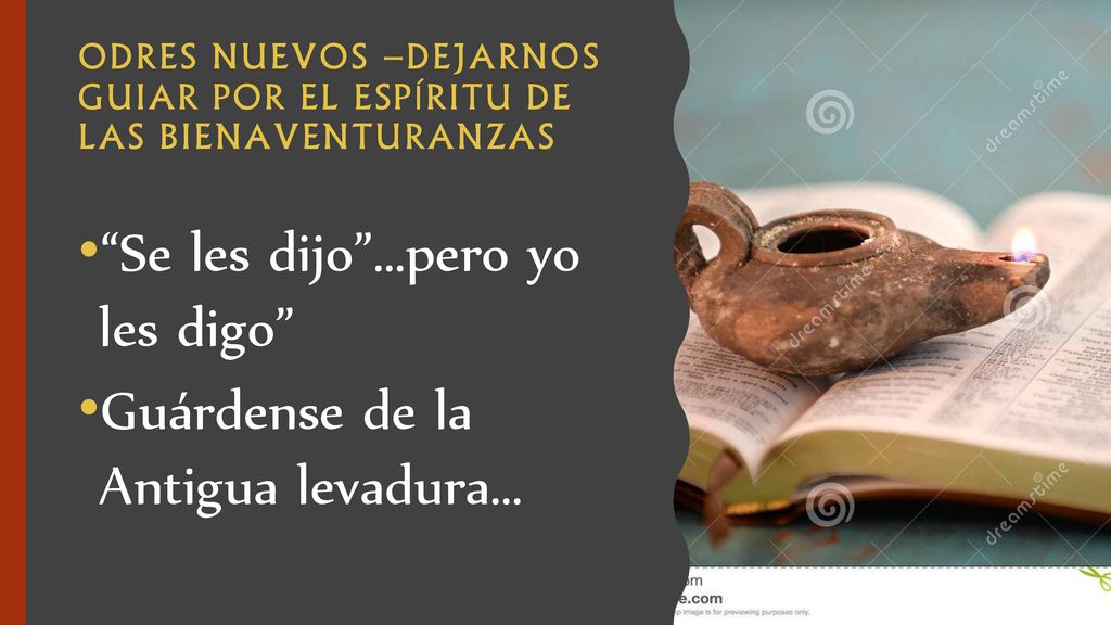 ODRES NUEVOS –DEJARNOS GUIAR POR EL ESPÍRITU DE LAS BIENAVENTURANZAS