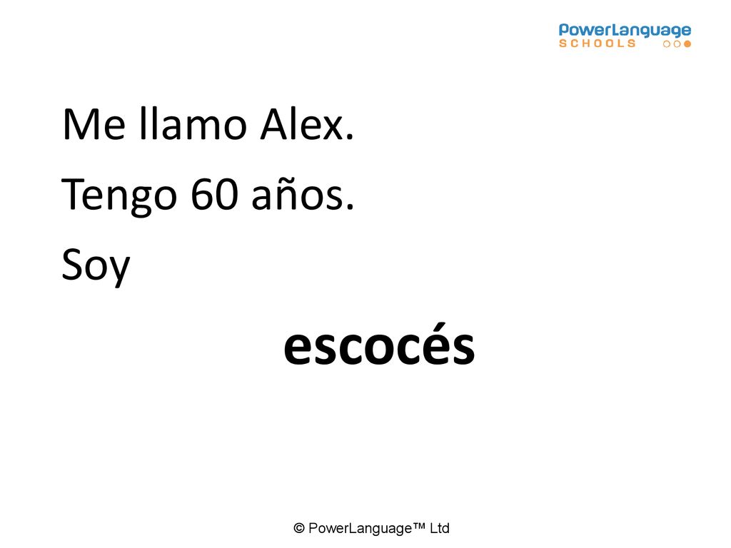 Me llamo Alex. Tengo 60 años. Soy escocés Alex Salmon