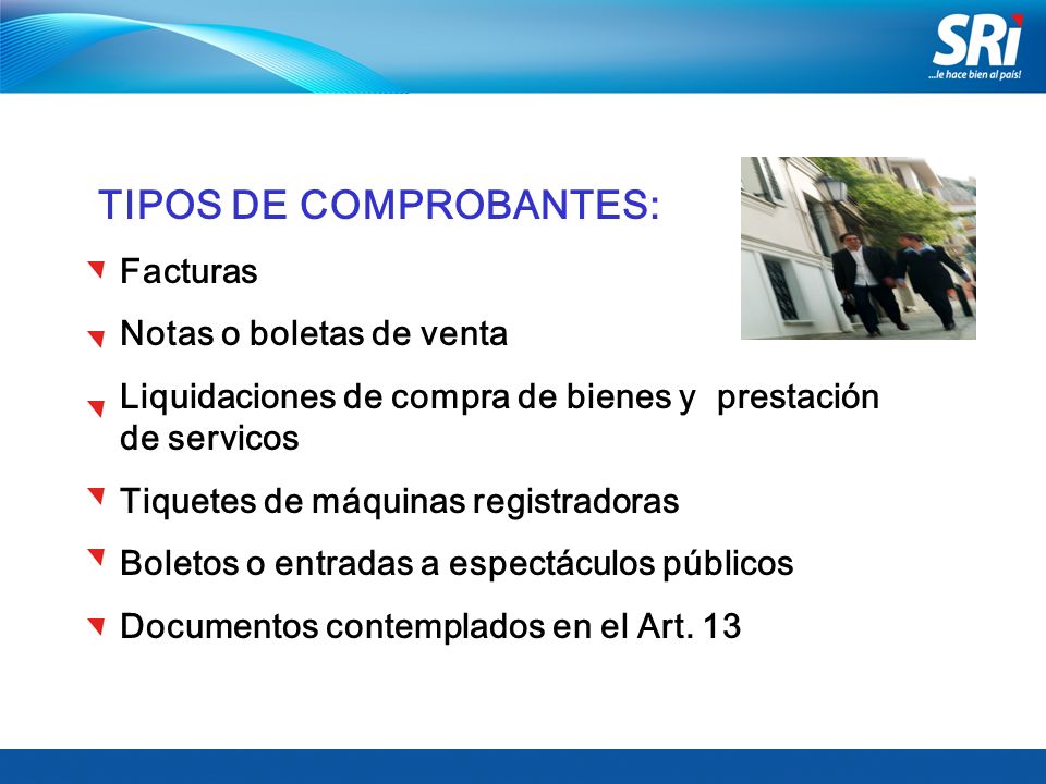TIPOS DE COMPROBANTES: