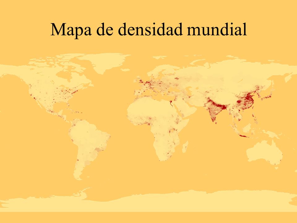 Mapa de densidad mundial