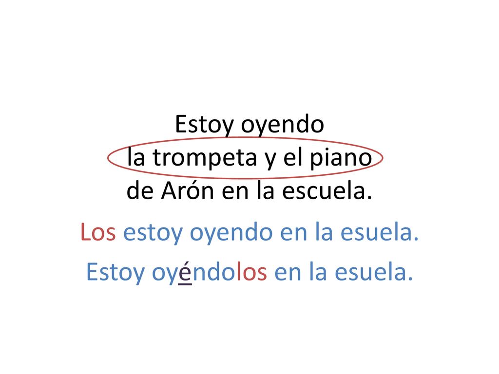 Estoy oyendo la trompeta y el piano de Arón en la escuela.