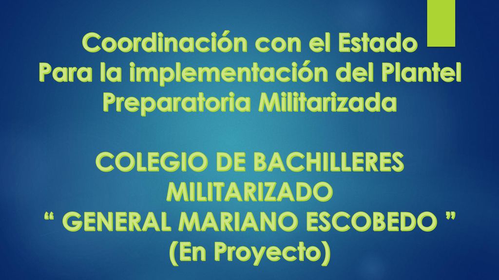 Coordinación con el Estado Para la implementación del Plantel