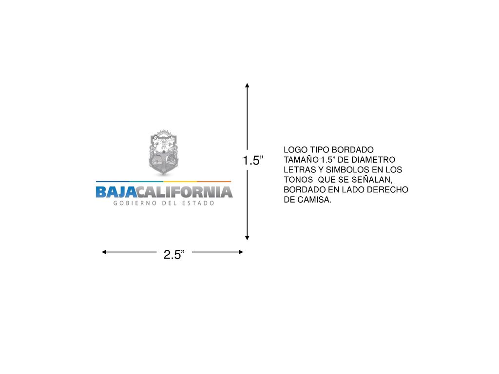 LOGO TIPO BORDADO TAMAÑO 1.5 DE DIAMETRO