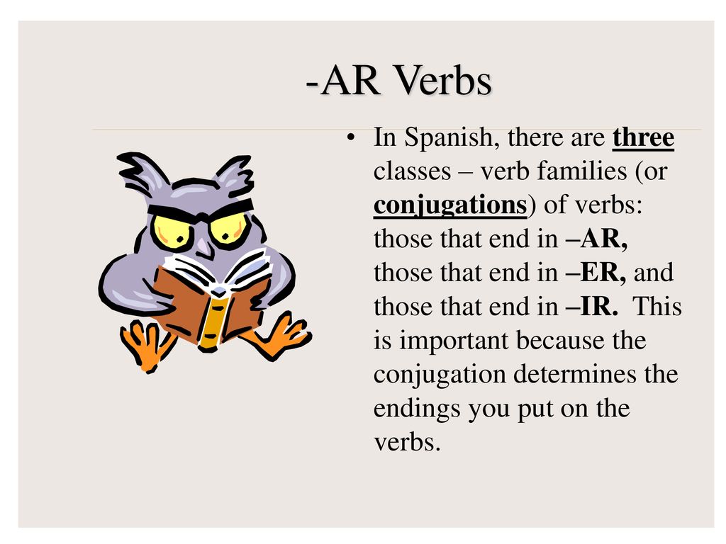 Present tense conjugations of regular –AR, -ER, - IR verbs - ppt descargar