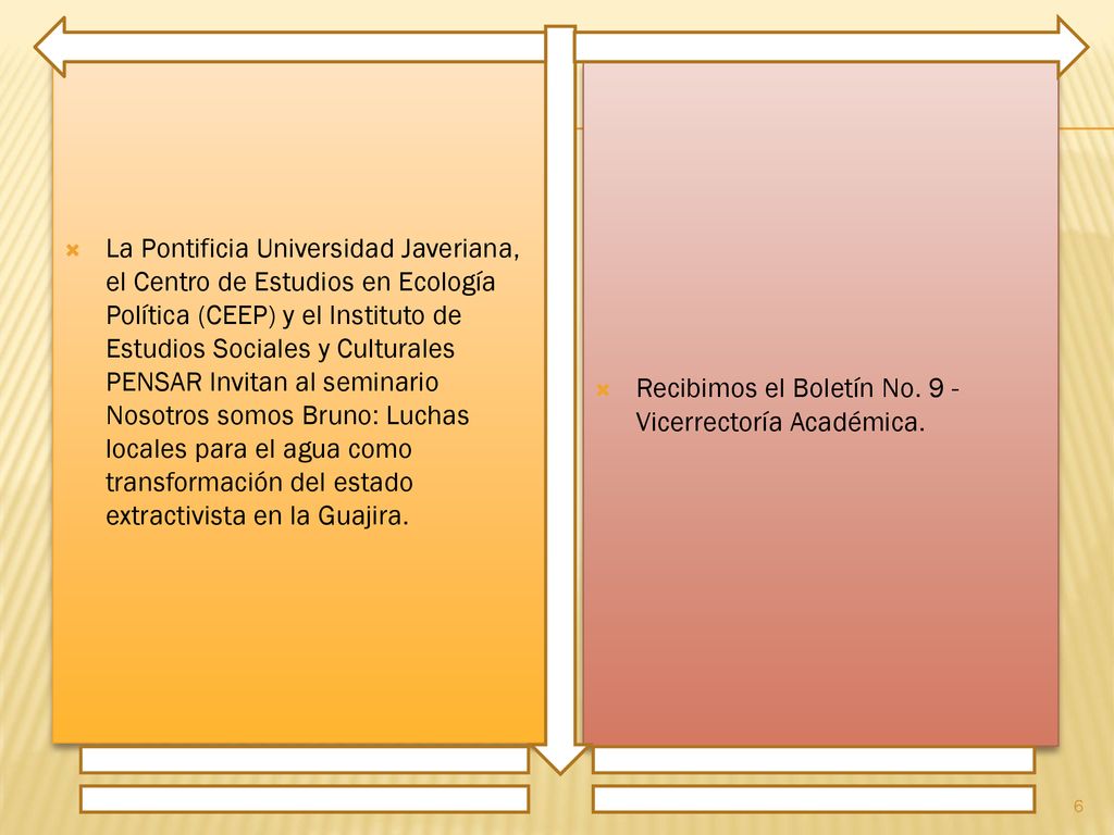 La Pontificia Universidad Javeriana, el Centro de Estudios en Ecología Política (CEEP) y el Instituto de Estudios Sociales y Culturales PENSAR Invitan al seminario Nosotros somos Bruno: Luchas locales para el agua como transformación del estado extractivista en la Guajira.