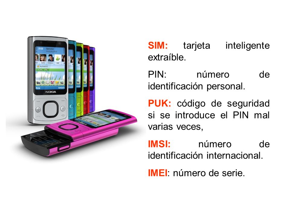 SIM: tarjeta inteligente extraíble.