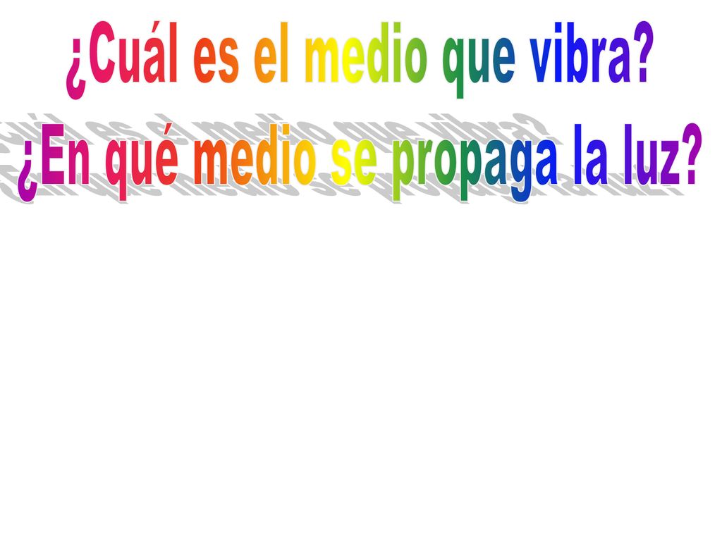 ¿Cuál es el medio que vibra ¿En qué medio se propaga la luz
