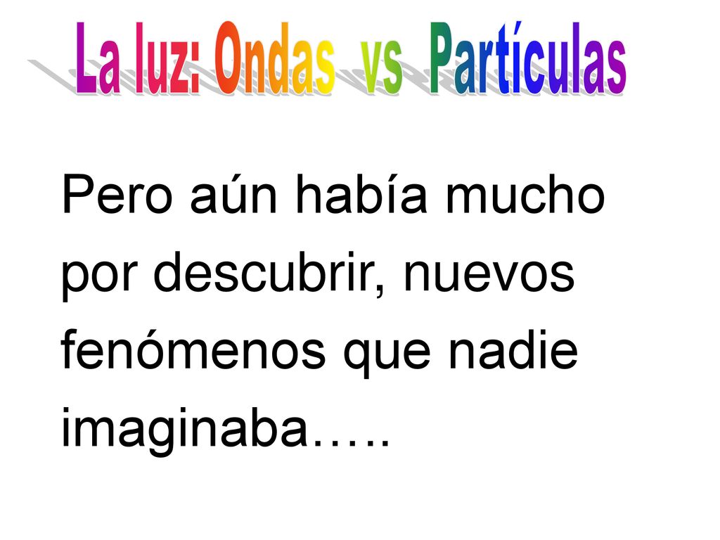 La luz: Ondas vs Partículas