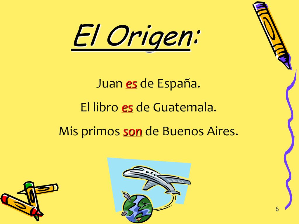 El Origen: Juan es de España. El libro es de Guatemala.