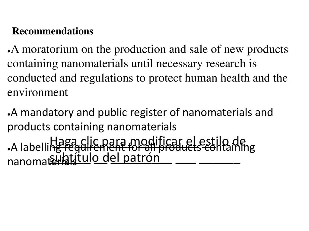 A labelling requirement for all products containing nanomaterials