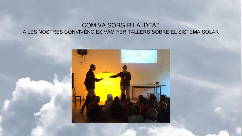 COM VA SORGIR LA IDEA A LES NOSTRES CONVIVÈNCIES VAM FER TALLERS SOBRE EL SISTEMA SOLAR