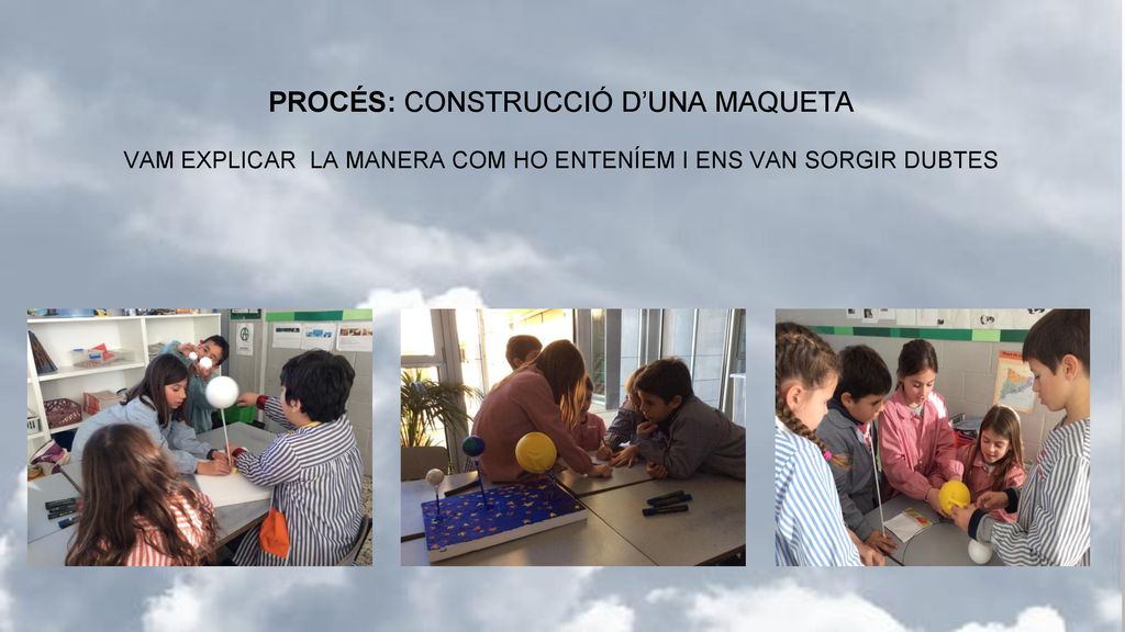 PROCÉS: CONSTRUCCIÓ D’UNA MAQUETA VAM EXPLICAR LA MANERA COM HO ENTENÍEM I ENS VAN SORGIR DUBTES